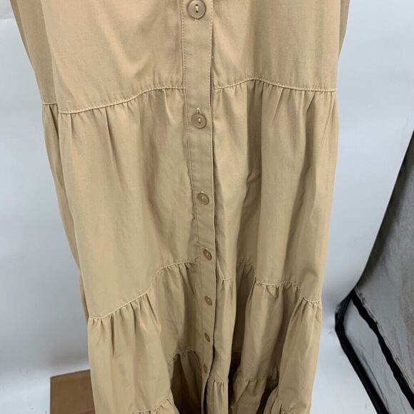 Brochu Walker Dress Womens L Large The Havana Puff Sleeve Button Front Maxi - Picture 4 of 14